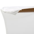 Miniatyrbillede 9 af 10: Parasol, haveparaply, 3-lags, solafskærmning, bambus 180/㎡ polyester, hvid, Ø2,5 x 2,3 m