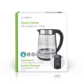 Miniatyrbillede 9 af 9: Elkedel | 1.7 l | Glas | Gennemsigtig | 60,70,80,90,100 °C | Temperaturindikator | Drejelig 360 grader | Skjult varmeelement | Strix®-controller | Bes