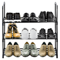 Miniatyrbillede 4 af 11: Skohylde metal sort 3-plan 57x28x55 cm