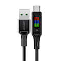 Miniatyrbild 1 av 7: USB-A - USB-C kabel 60W med display 1,2m svart