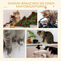 Miniatyrbild 8 av 10: Skrapstolpe Xxl Med Cat Cave & Hammock Multi-Level Cat Tree Multi-Activity Center, Plysch, Brun, 213X91X122Cm