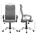 Pikkukuva 7 / 7: Ergonominen harmaa toimistotuoli, säädettävä korkeus ja kallistus
