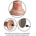 Miniatyrbillede 4 af 9: King Cock - Elite Realistic Dildo Vibrator & Silikone Fjernbetjening 23 Cm