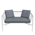 Miniatyrbillede 10 af 10: 4-Delt Havemøbelsæt I Rattan, Siddeområde Med Gyngefunktion, Havesæt Med 1 Sofabord, 2 Lænestole, 1 Dobbeltsofa, Hynder, Stål, Grå