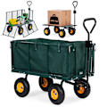 Miniatyrbillede 1 af 9: Havetransportvogn, 400 kg, til traktor, åbne sidepaneler, store oppustelige hjul, MultiGarden