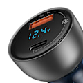 Miniatyrbillede 4 af 9: USB + USB-C 65W Quick Charge billader, gennemsigtig LCD-skærm