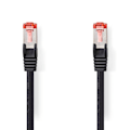 Miniatyrbillede 1 af 2: Kat 6 kabel | RJ45 Han | RJ45 Han | S/FTP | 1.50 m | Runde | LSZH | Sort | Label