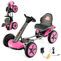Miniatyrbild 1 av 5: 12V elektrisk gokart för barn med LED & 2-vägs justerbar ratt & stolsbelysning rosa