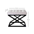 Miniatyrbillede 2 af 2: Puf Capraz - Sort, Hvid v3