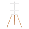 Miniatyrbild 3 av 9: Golvstativ | 50 - 65 " | Maximal skärmvikt som stöds: 35 kg | Scandinavian Design | Roterbar | Anti-tip rem | Snäpplås | Aluminium / Stål | Vit
