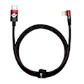 Pikkukuva 1 / 9: Kulmikas virransyöttökaapeli sivuilla USB-C-liittimellä Iphone Lightning 1m 20W punainen