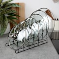 Miniatyrbillede 2 af 8: Tallerkenholder i sort metal til nem opbevaring