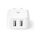 Miniatyrbild 2 av 7: Väggladdare | 24 W | Snabbladdnings funktion | 2x 2.4 A A | Antal utgångar: 2 | 2x USB-A | Utan kabel | Single Voltage Output