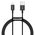 Pikkukuva 1 / 9: Superior kaapeli iPhone USB:lle - Lightning 2.4A 1m musta