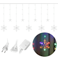 Miniatyrbillede 1 af 6: Lys snefnug stjerner Julelys gardin 138LED