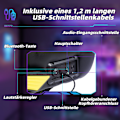 Miniatyrbillede 9 af 10: Gamingstol med vippe- og benfunktion, ergonomisk computerstol, højdejusterbar, drejelig skrivebordsstol med højttaler, bæreevne op til 120 kg, sort +