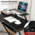 Miniatyrbillede 3 af 5: Arbejdsbord L-formet computerbord med bevægeligt stativ Sort