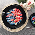 Miniatyrbillede 2 af 4: Salatskål glas sort LUNA 25 cm, 2 l