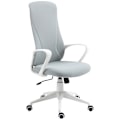 Miniatyrbillede 1 af 10: Kontorstol Vippefunktion, Højdejusterbar Skrivebordsstol, Ergonomisk Computerstol, Drejelig, Strækstof, Lysegrå