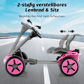 Miniatyrbild 4 av 5: 12V elektrisk gokart för barn med LED & 2-vägs justerbar ratt & stolsbelysning rosa