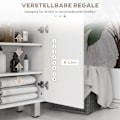 Miniatyrbillede 6 af 10: Badeværelsesskab sideskab med 2 højglans hvide skuffer, låge, badeværelsesskab med justerbar hylde, opbevaringsskab til stue 60 x 30 x 93 cm |