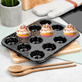 Miniatyrbillede 2 af 8: Granit muffinform 35x26,5 cm
