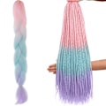 Miniatyrbillede 1 af 6: Syntetisk hår ombre fletninger pink/ni/f W10341