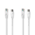 Pikkukuva 1 / 3: Coax & Cat6 yhdistelmäkaapeli | IEC (Coax) Uros / RJ45 uros | IEC (Coax) Naaras / RJ45 uros | Niklattu | RG58 | 75 Ohm | Tuplasuojattu | 1.50 m | Pyör