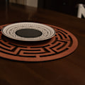 Miniatyrbillede 4 af 5: Træbordmåttesæt (6 stykker) Labyrint - Rose