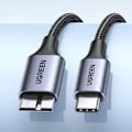 Pikkukuva 6 / 9: Kaapeli SSD-asemalle USB-C - micro USB-B 3.0 5Gb/s 3A 1m harmaa