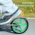 Miniatyrbild 7 av 10: Sparkcykel Barns hopfällbar barnsparkcykel med justerbar styrhöjd, 2 stora hjul, bakre stänkskyddsbroms, sparkskoter för barn från 6-12 år Grön