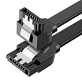 Miniatyrbillede 2 af 9: Kabel fladvinklet SATA 1.0-3.0 op til 5Gb/s 0.5m - sort