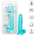 Miniatyrbillede 4 af 7: Calexotics - Størrelse Queen Dildo Blå 15,3 Cm