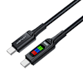 Miniatyrbillede 2 af 7: USB-C - USB-C kabel 100W med display 1,2m sort