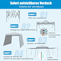 Miniatyrbild 5 av 5: 3x3m Instant Pop Up Canopy-tält med markiser Utomhussolskydd grå