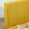 Miniatyrbillede 10 af 10: 2 pers. sofa, sofa med fløjlslook, træben, polstret sofa, dobbeltsofa til soveværelse, stue, 110 x 62 x 85 cm, gul