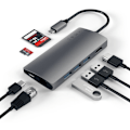 Miniatyrbillede 4 af 5: Satechi USB-C Hub, 6 porte, hukommelseskortlæsere, space grey