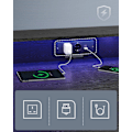 Pikkukuva 3 / 7: Integroitu virtajohto: 2 pistorasiaa ja 2 USB-porttia