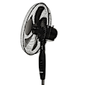Miniatyrbillede 3 af 9: Stående gulvventilator 45W – 3 tilstande, 5 blade, sort