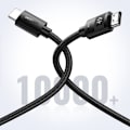 Miniatyrbillede 6 af 6: Flettet kabel HDMI 2.0 4K høj kvalitet OFC 3m sort