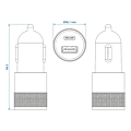 Miniatyrbillede 5 af 6: USB lynoplader type A + C 2-vejs 12/24V 3100mA