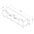 Miniatyrbillede 6 af 6: TV Stand Detas - Valnød, Guld