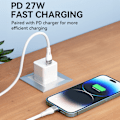 Pikkukuva 9 / 9: Kaapeli iPhonelle USB-C - Lightning PD 27W 2m valkoinen