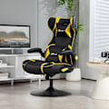 Miniatyrbillede 3 af 10: Gamingstol med vippe- og benfunktion, ergonomisk computerstol, højdejusterbar, drejelig skrivebordsstol med højttaler, bæreevne op til 120 kg, sort +