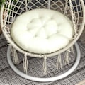 Miniatyrbillede 8 af 10: Havestolshynde Sædehynde Til Månestol Med 10 Cm Polstring, Stolehynde, Polyester, Beige