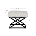 Miniatyrbillede 3 af 3: Puf Capraz Plys - Sort, Hvid