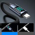 Miniatyrbillede 5 af 9: USB-C kabel med LED display 100W 1,2m sort