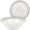 Miniatyrbillede 7 af 7: Stor skål 1,4L i hvidt porcelæn med sort design