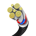 Miniatyrbillede 8 af 9: Kabel hurtigopladningskabel Flash Series 2in1 USB-C 2xUSB-C 100W 1,5m sort