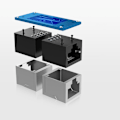 Miniatyrbillede 6 af 9: Netværksstik Ethernet RJ45 netværkskabelstik 10 Gbps Sort